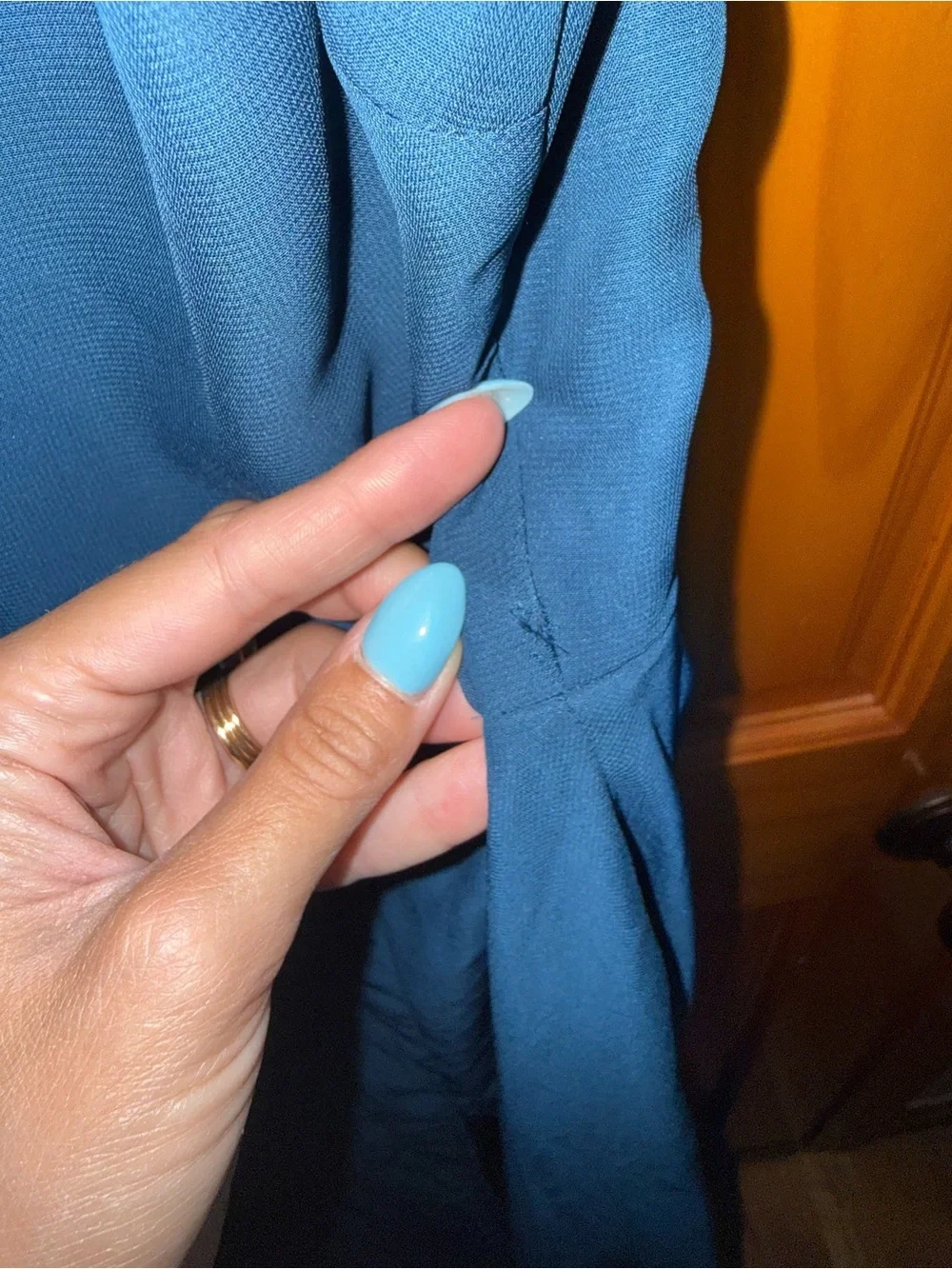 Birdy Grey Devin Chiffon Dark Teal Detachable Sleeve Bridesmaid Dress Medium